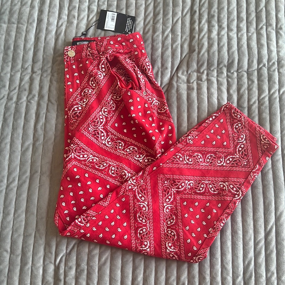 Brand New Misguided bandana print balloon pant